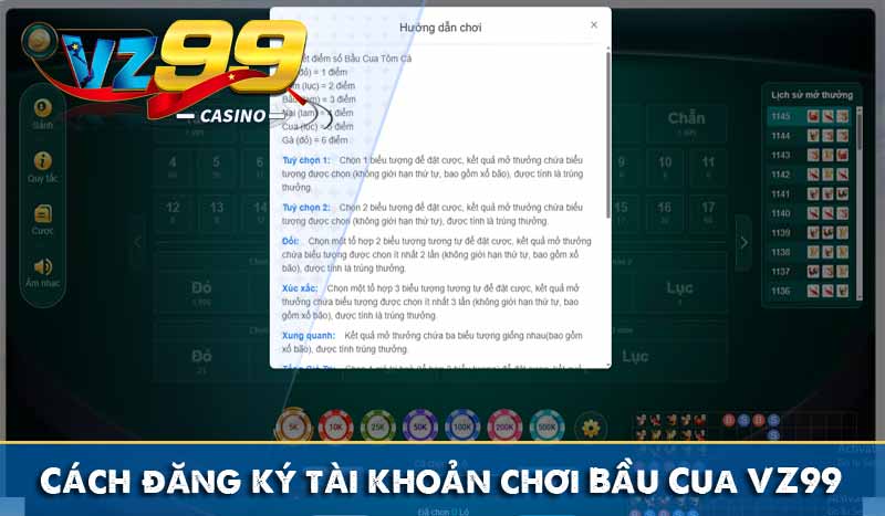 Bầu Cua VZ99 – Trải Nghiệm Tựa Game Hấp Dẫn Dễ Chơi Dễ Trúng Cách đăng ký tài khoản chơi Bầu Cua VZ99